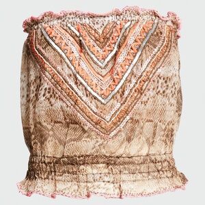 Ramy Brook Brown and Orange Blouse